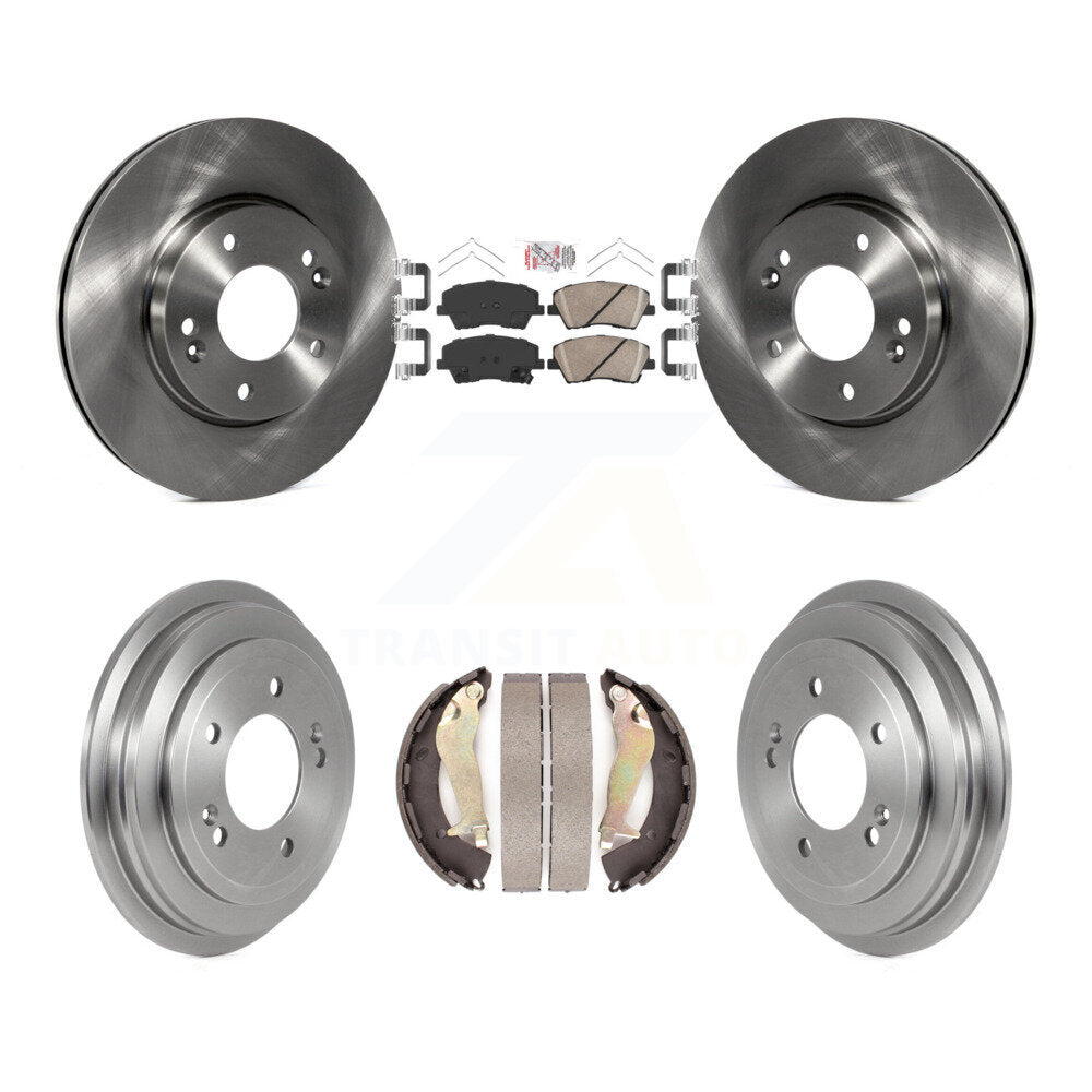 Rotors de frein à disque avant et arrière, plaquettes en céramique et Kit de batterie pour Hyundai Elantra