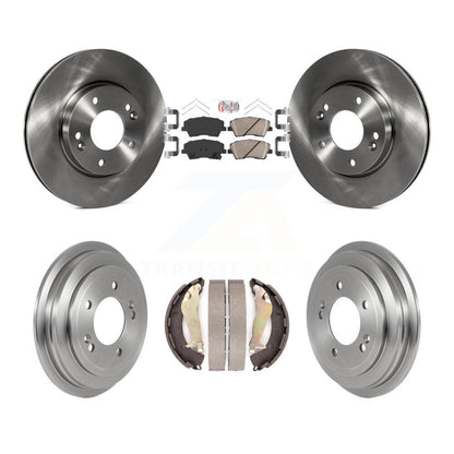 Rotors de frein à disque avant et arrière, plaquettes en céramique et Kit de batterie pour Hyundai Elantra