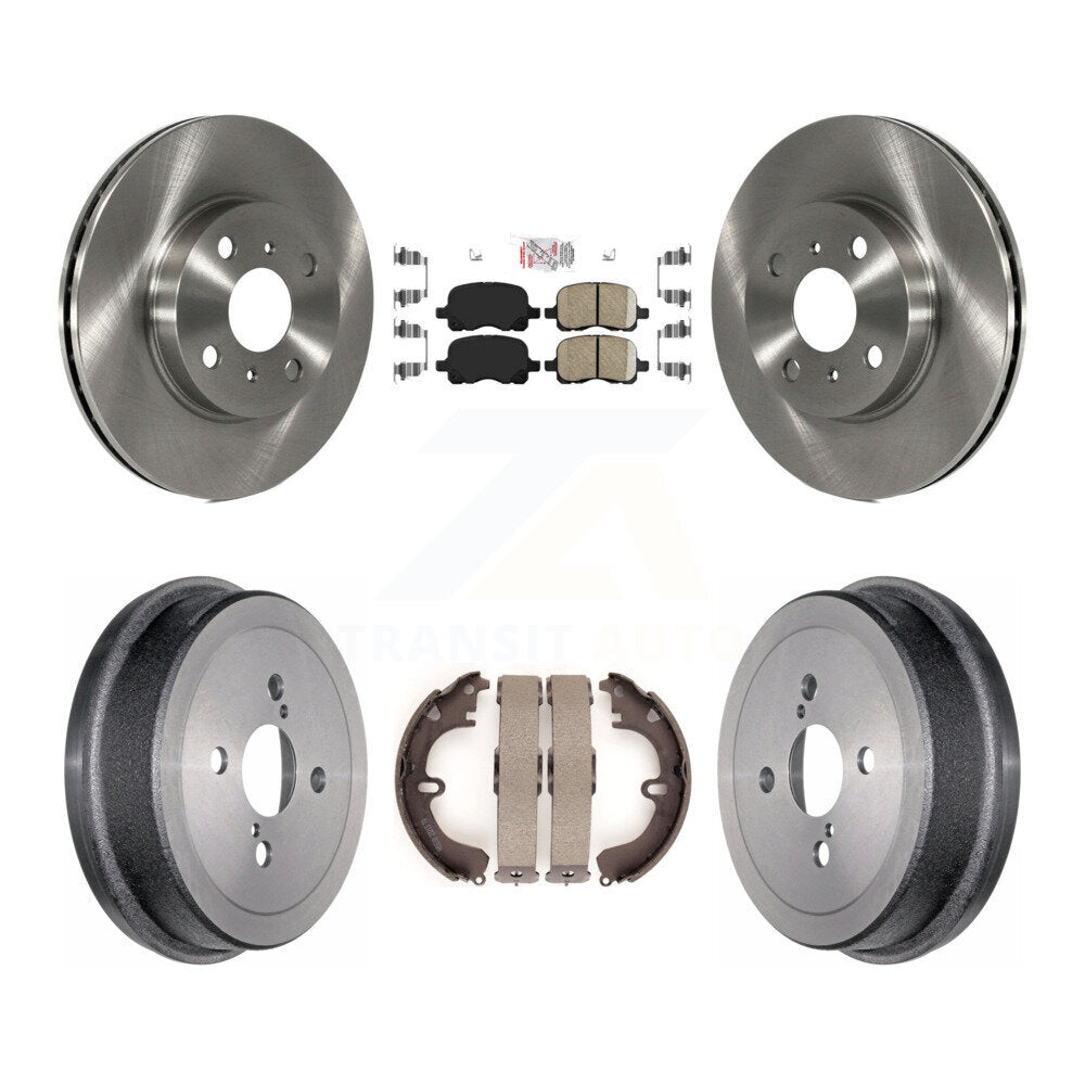 Rotors de frein à disque avant et arrière, plaquettes en céramique et Kit de batterie pour Toyota Corolla