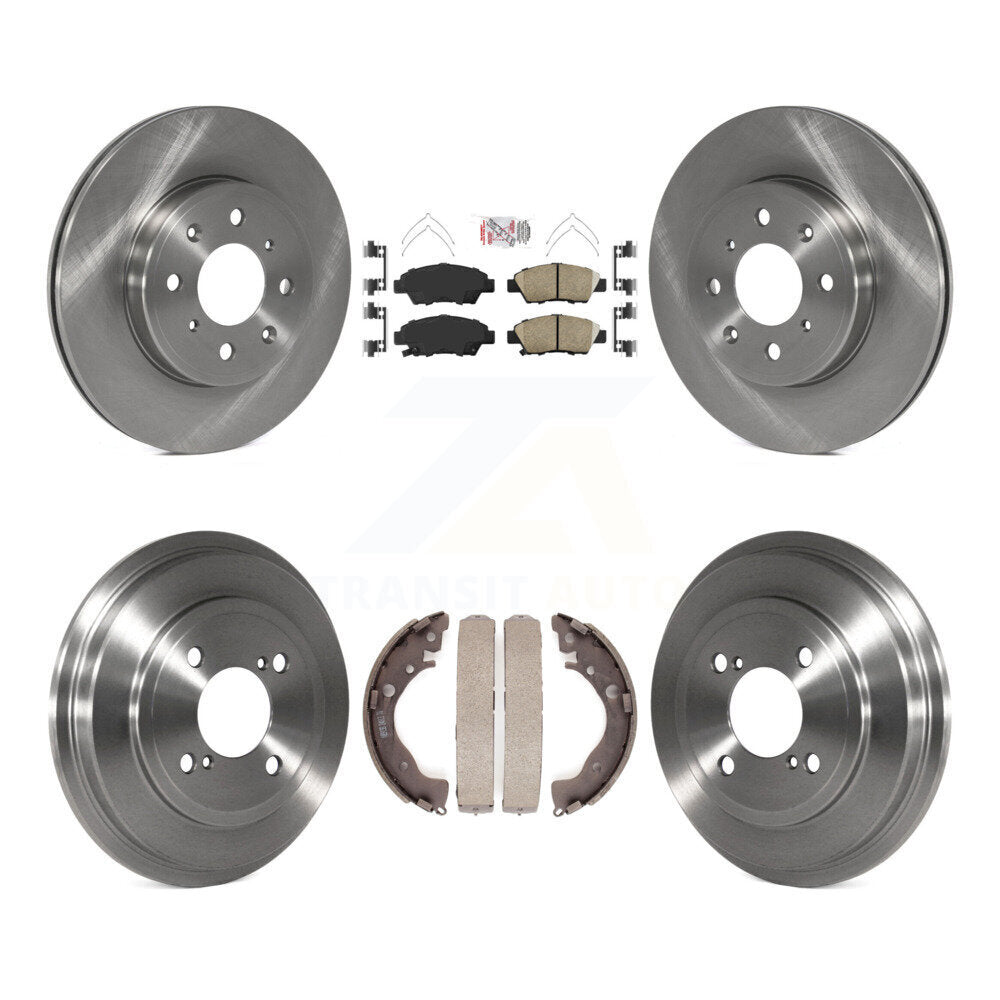 Rotors de frein à disque avant et arrière, plaquettes en céramique et Kit de batterie pour Honda Fit 2015 – 2020