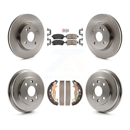Rotors de frein à disque avant et arrière, plaquettes en céramique et Kit de batterie pour Mazda 2 2011 – 2014