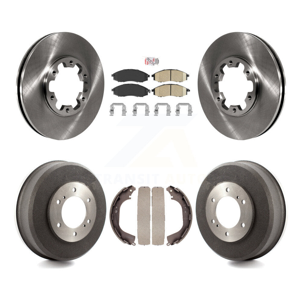 Rotors de frein à disque avant et arrière, tampons en céramique et Kit de tambour pour Nissan Xterra Frontie