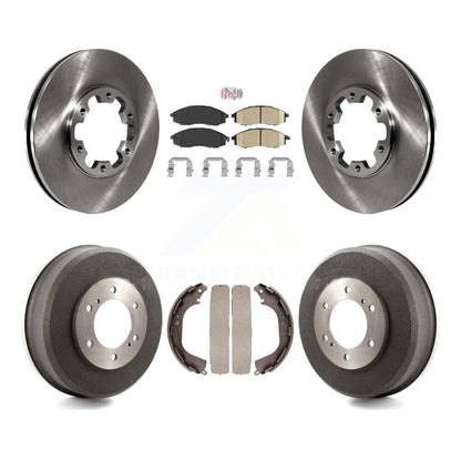 Rotors de frein à disque avant et arrière, tampons en céramique et Kit de tambour pour Nissan Xterra Frontie
