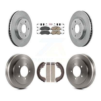 Rotors de frein à disque avant et arrière, plaquettes en céramique et Kit de tambour pour Dodge Caliber