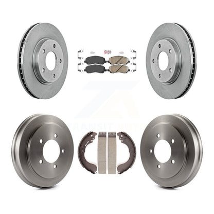 Rotors de frein à disque avant et arrière, plaquettes en céramique et Kit de tambour pour Dodge Caliber