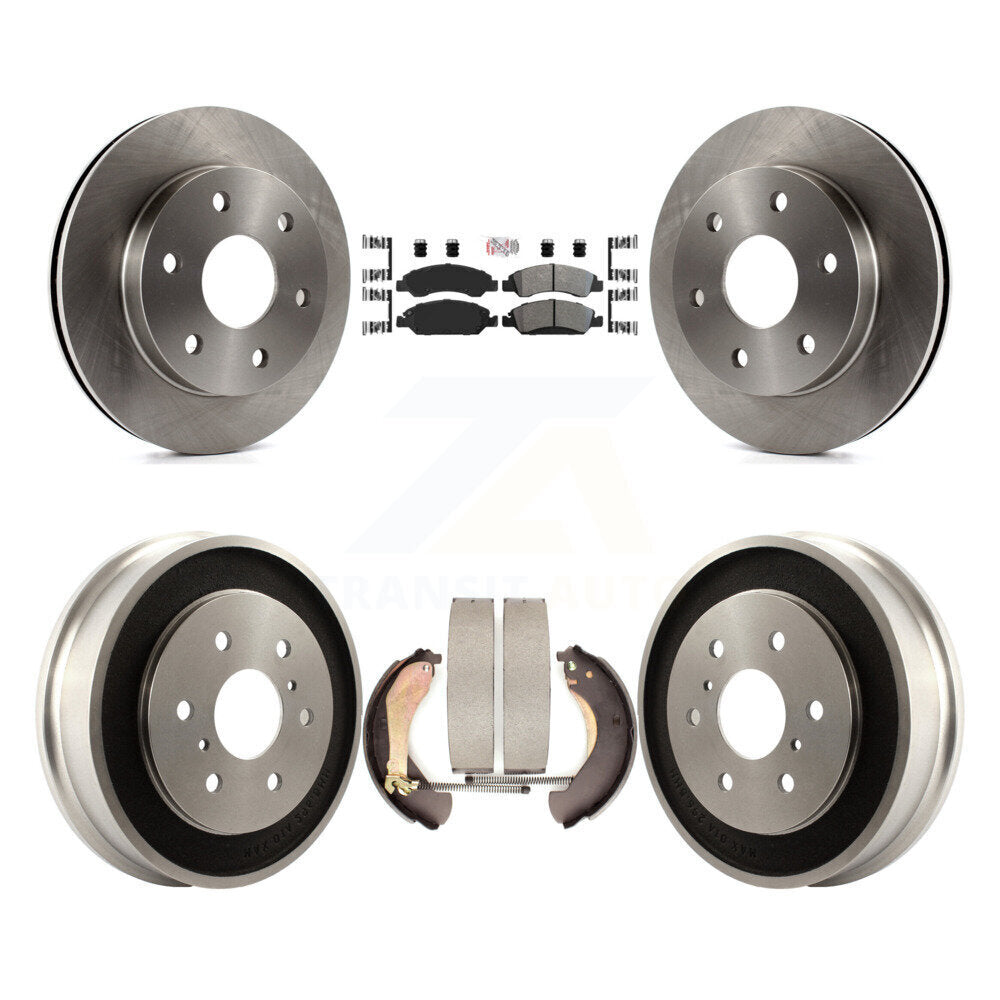 Rotors de frein à disque avant et arrière, plaquettes semi-métalliques et Kit de tambour pour GMC Sierra 150