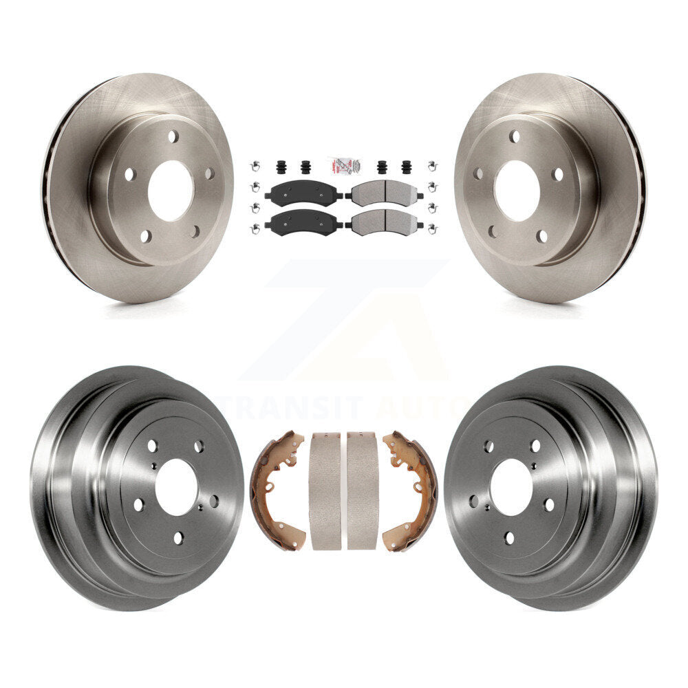 Rotors de frein avant et arrière, Kit de plaquettes et de tambour semi-métalliques pour Dakota Dodge Ram Raide