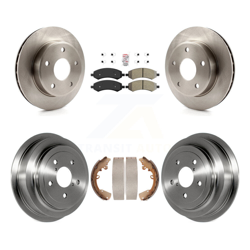 Rotors de frein avant et arrière, Kit de plaquettes et de tambour semi-métalliques pour Dakota Dodge Ram Raide