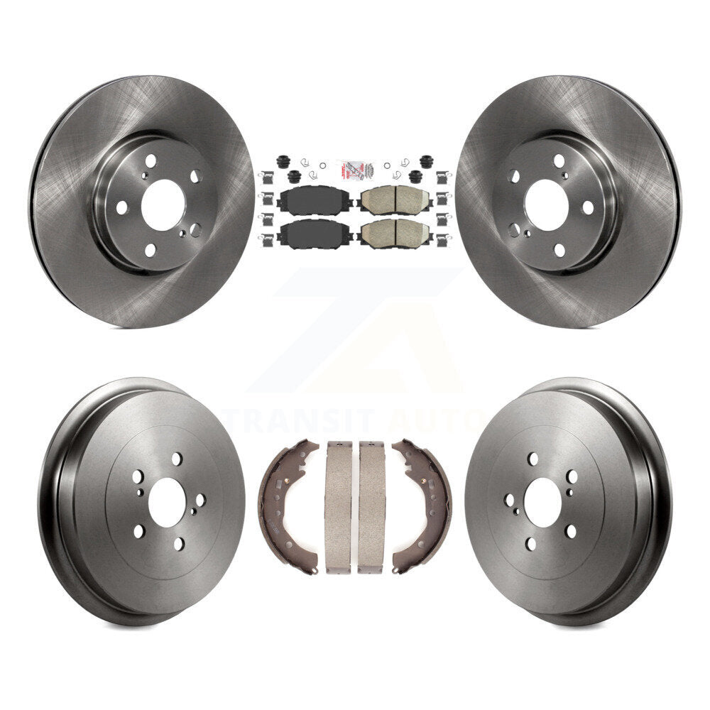 Rotors de frein à disque avant et arrière, plaquettes en céramique et Kit de batterie pour Toyota Corolla