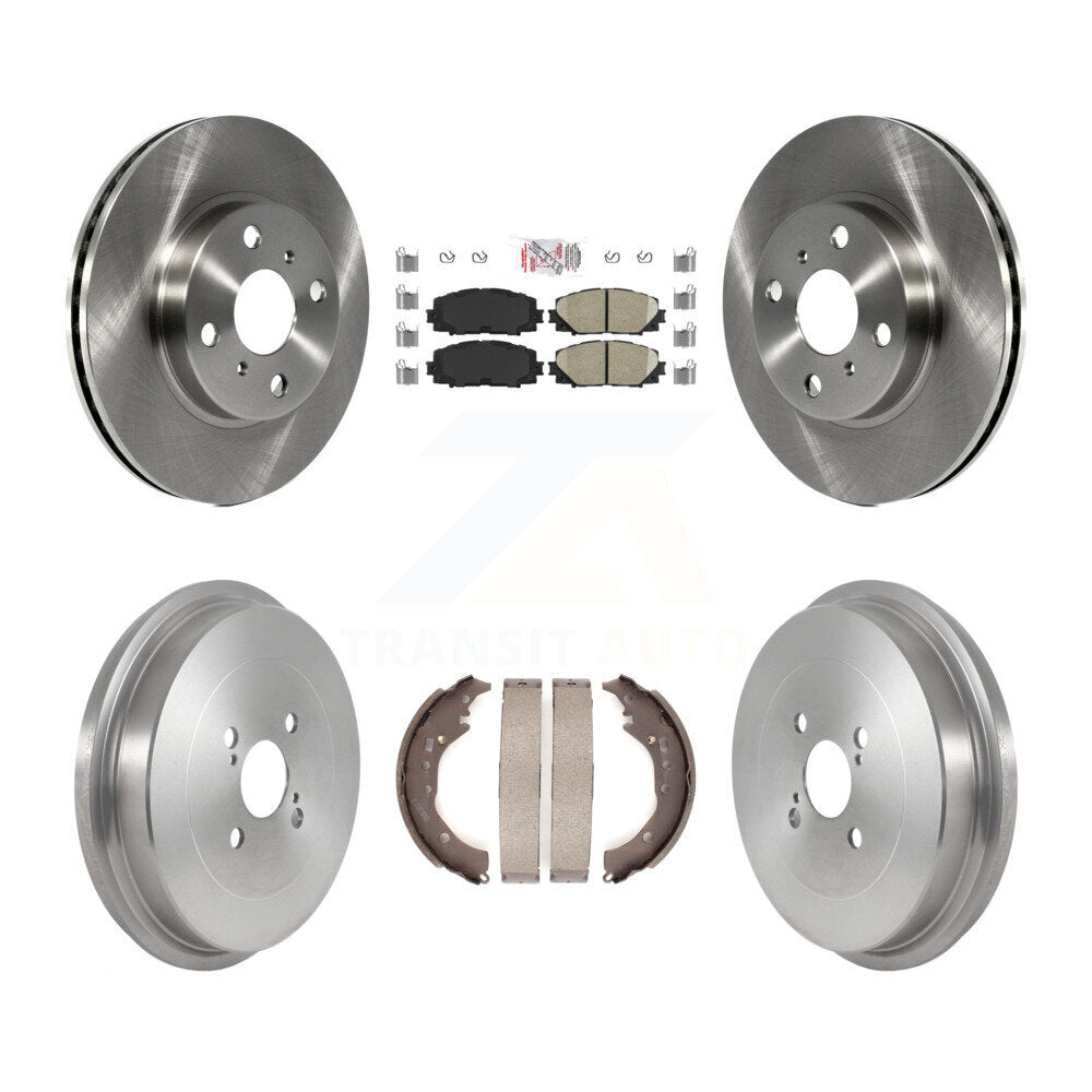 Kit de plaquettes et de tambour en céramique, Rotor de frein à disque avant et arrière, pour Toyota Prius C Scion i