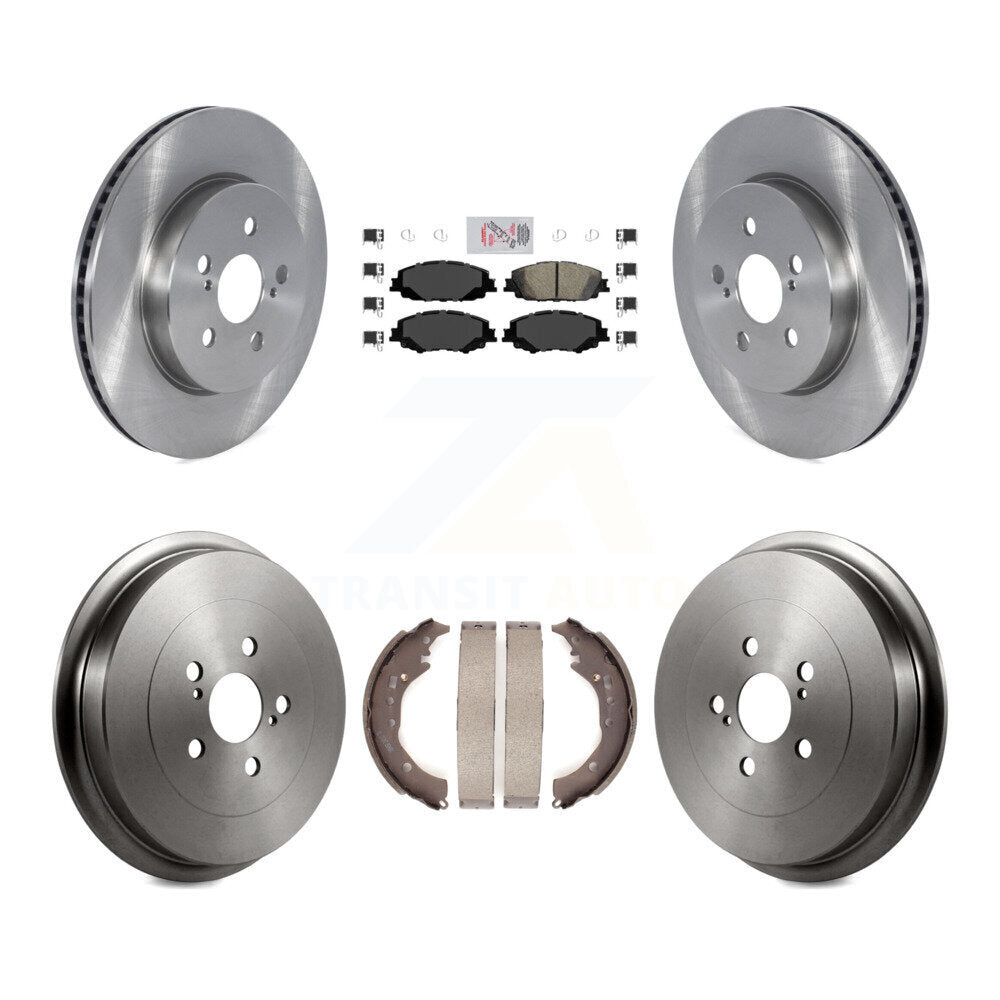 Rotors de frein à disque avant et arrière, tampons en céramique et Kit de tambour pour Toyota Corolla 2019 2.0