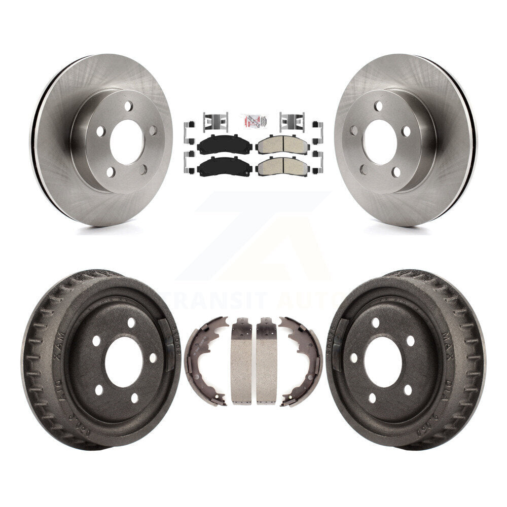 Rotors de frein avant et arrière, Kit de plaquettes et de tambour semi-métalliques pour Ford Ranger Mazda B400
