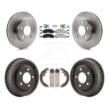 Rotors de frein avant et arrière, Kit de plaquettes et de tambour semi-métalliques pour Ford Ranger Mazda B400