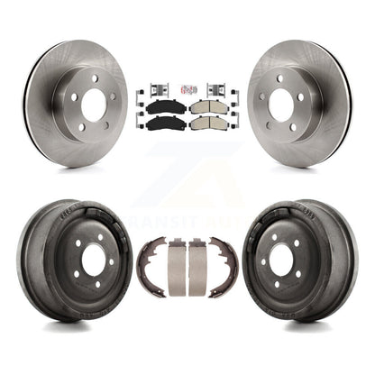 Rotors de frein avant et arrière, Kit de plaquettes et de tambour semi-métalliques pour Ford Ranger Mazda B400