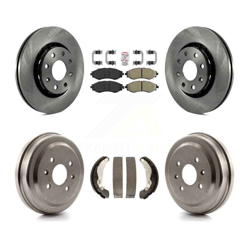 Rotors de frein avant et arrière, Kit de tambour à plaquettes semi-métalliques pour Chevrolet Aveo Pontiac G