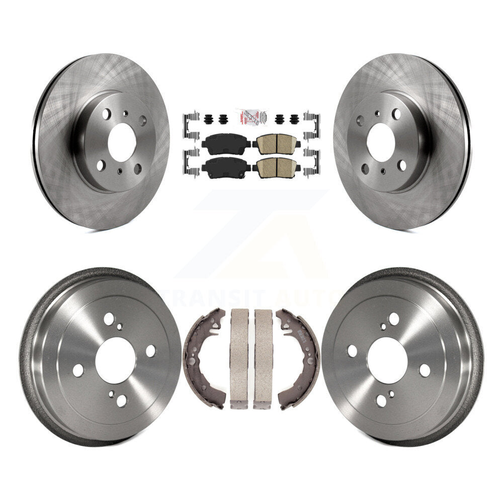 Rotors de frein à disque avant et arrière, plaquettes en céramique et Kit de tambour pour Toyota Ech 2001 – 2005