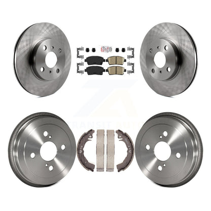 Rotors de frein à disque avant et arrière, plaquettes en céramique et Kit de tambour pour Toyota Ech 2001 – 2005