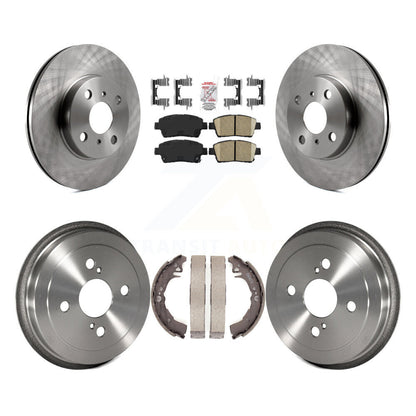 Rotors de frein à disque avant et arrière, plaquettes en céramique et Kit de tambour pour Toyota Ech 2001 – 2005