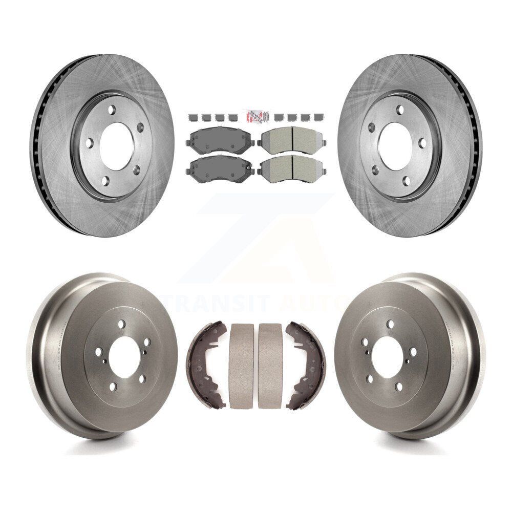 Rotor de frein à disque avant et arrière, Kit de plaquettes et de tambour semi-métalliques pour Dodge Grand Carava