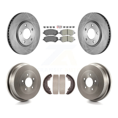 Rotor de frein à disque avant et arrière, Kit de plaquettes et de tambour semi-métalliques pour Dodge Grand Carava