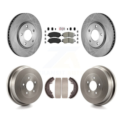 Rotor de frein à disque avant et arrière, Kit de plaquettes et de tambour semi-métalliques pour Dodge Grand Carava