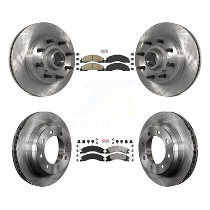 Kit de plaquettes semi-métalliques et de Rotor de frein avant et arrière en céramique, pour Ford E-350 Super Dut