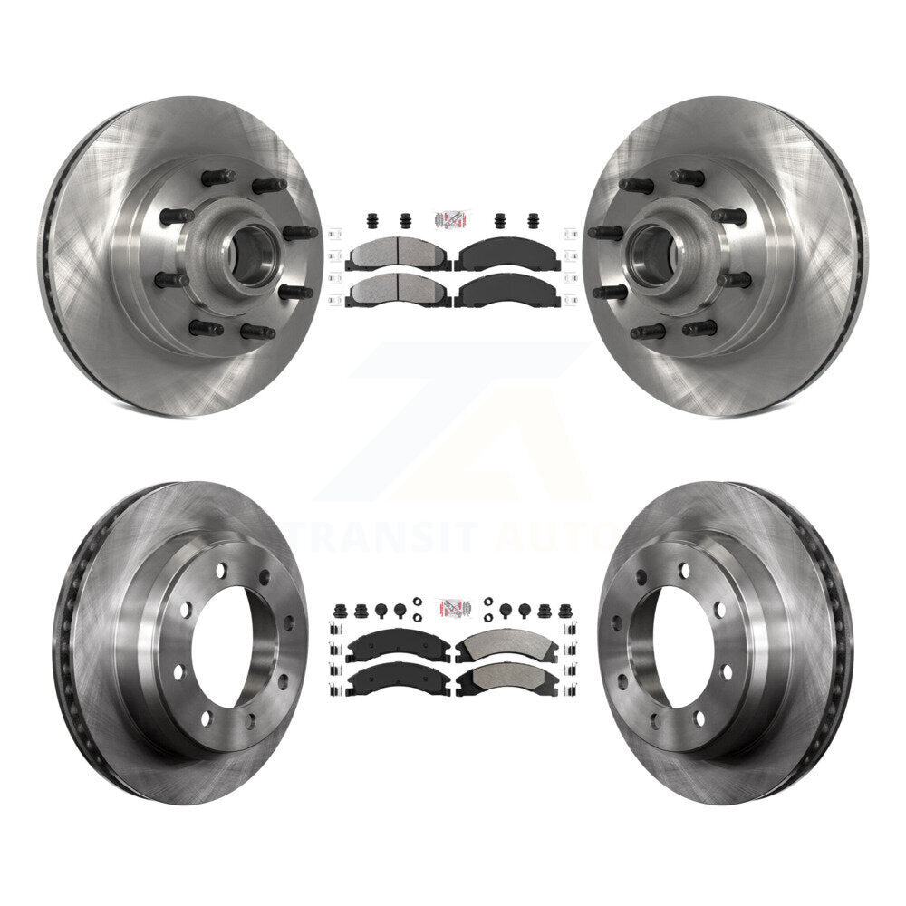 Kit de moyeu de Rotor de frein à plaquettes semi-métalliques avant et arrière, pour Ford E-350 Super Duty E-25