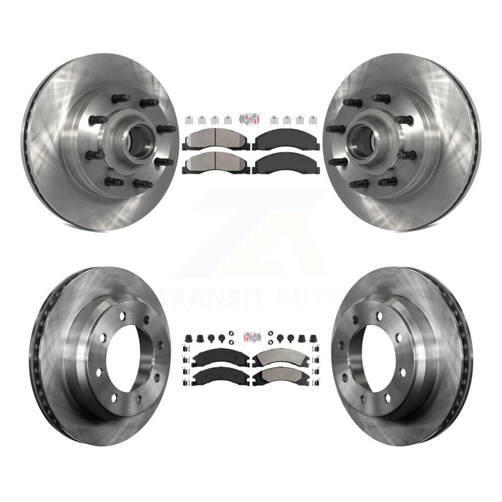 Kit de moyeu de Rotor de frein à plaquettes semi-métalliques avant et arrière, pour Ford E-350 Super Duty E-25