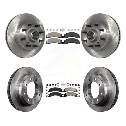 Kit de moyeu de Rotor de frein à plaquettes semi-métalliques avant et arrière, pour Ford E-350 Super Duty E-25