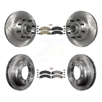 Kit de plaquettes semi-métalliques et de Rotor de frein avant et arrière en céramique, pour Ford E-350 Super Dut