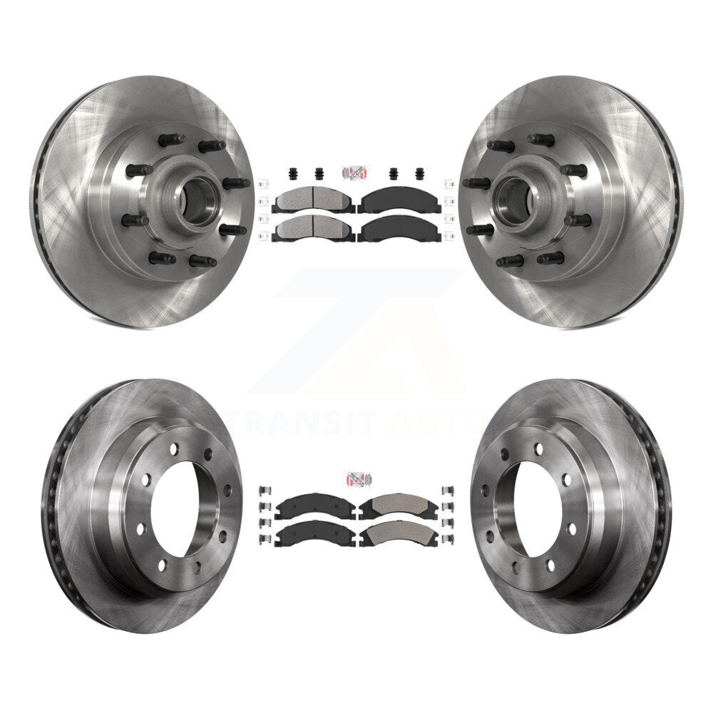 Kit de moyeu de Rotor de frein à plaquettes semi-métalliques avant et arrière, pour Ford E-350 Super Duty E-25
