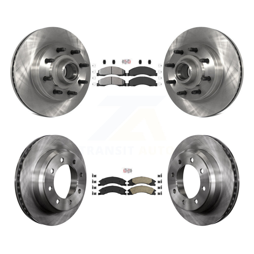 Kit de plaquettes en céramique et Rotor de frein, semi-métalliques, avant et arrière, pour Ford E-350 Super Dut