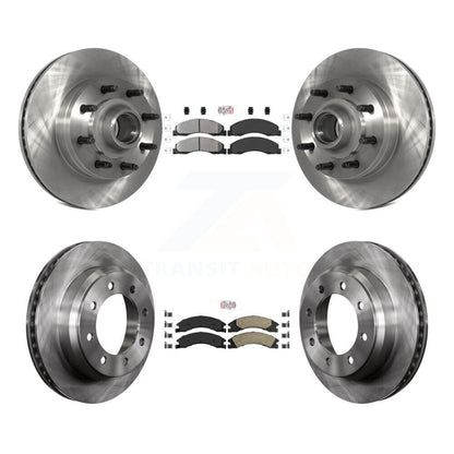 Kit de plaquettes en céramique et Rotor de frein, semi-métalliques, avant et arrière, pour Ford E-350 Super Dut