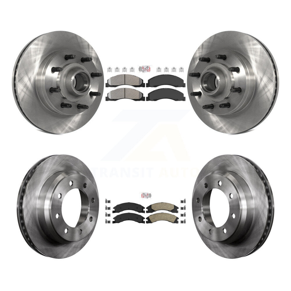 Kit de plaquettes en céramique et Rotor de frein, semi-métalliques, avant et arrière, pour Ford E-350 Super Dut