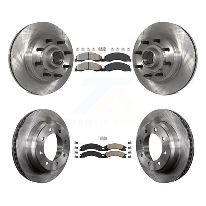 Kit de plaquettes en céramique et Rotor de frein, semi-métalliques, avant et arrière, pour Ford E-350 Super Dut