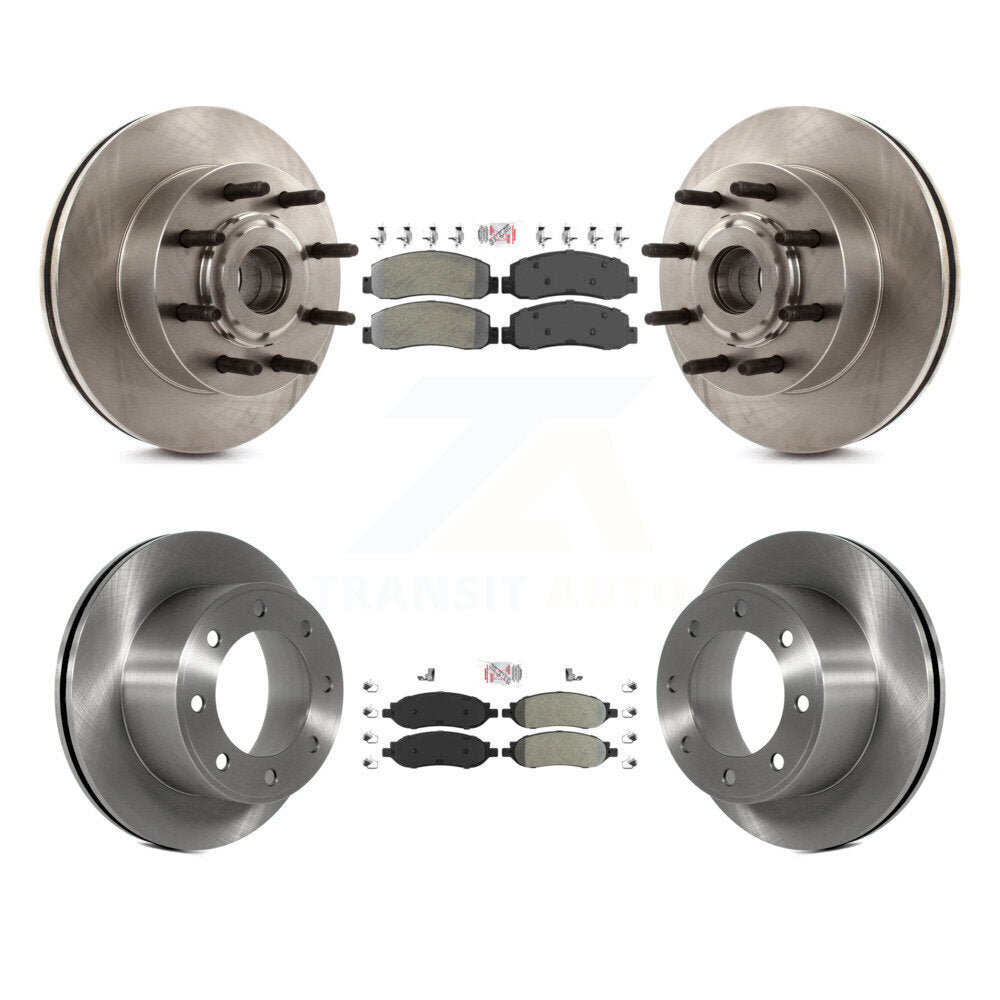 Kit de Rotor de frein à plaquettes semi-métalliques avant et arrière, pour Ford F-350 Super Duty F-250 RW