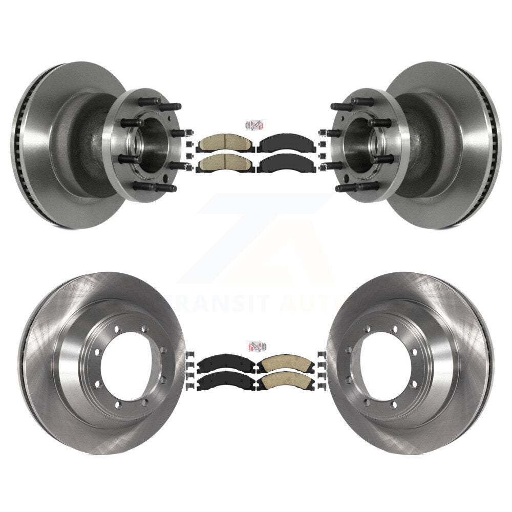 Kit de moyeu de rotors de frein à disque et plaquettes en céramique avant et arrière, pour Ford E-450 Super Duty