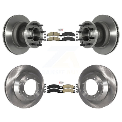 Kit de moyeu de rotors de frein à disque et plaquettes en céramique avant et arrière, pour Ford E-450 Super Duty