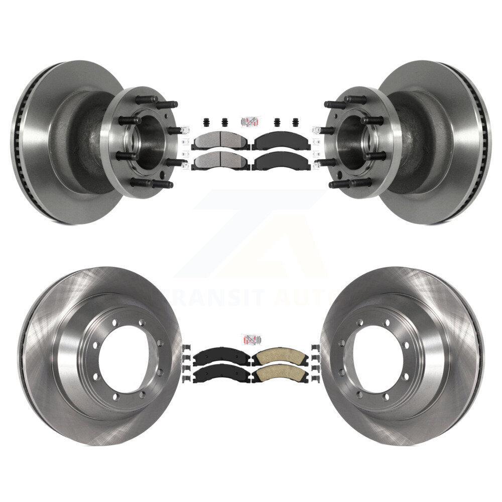 Kit de plaquettes en céramique et Rotor de frein, semi-métalliques, avant et arrière, pour Ford E-450 Super Dut