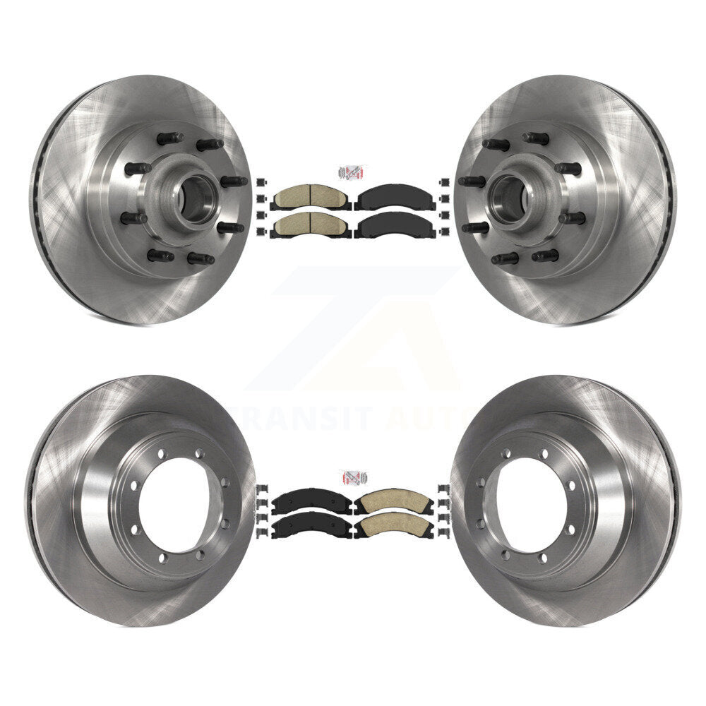 Kit de moyeu de rotors de frein à disque et plaquettes en céramique avant et arrière, pour Ford E-450 Super Duty