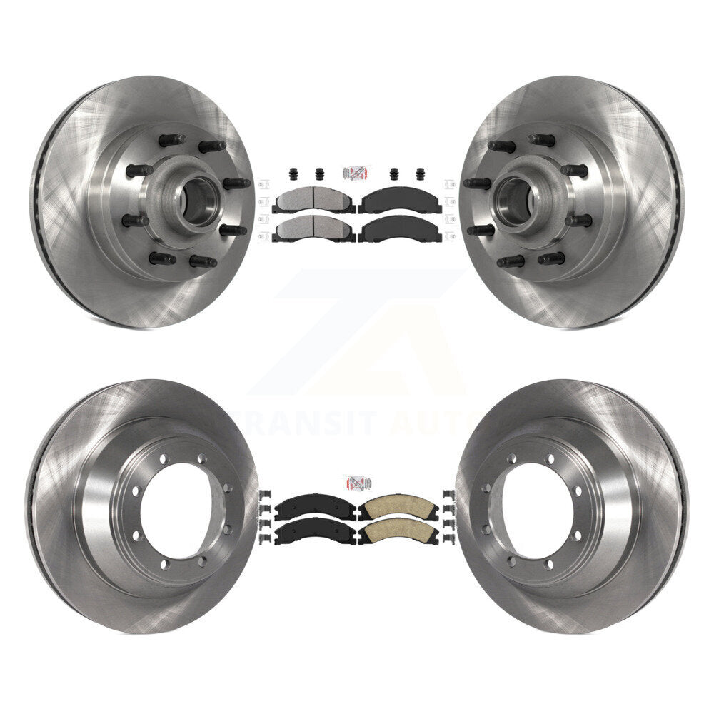 Kit de plaquettes en céramique et Rotor de frein, semi-métalliques, avant et arrière, pour Ford E-450 Super Dut