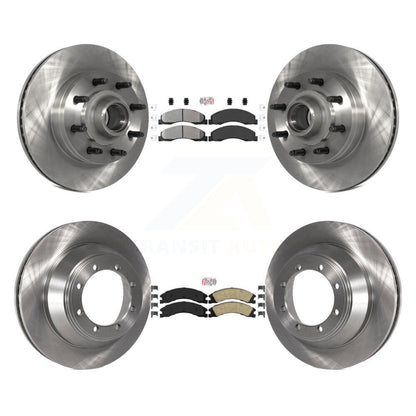Kit de plaquettes en céramique et Rotor de frein, semi-métalliques, avant et arrière, pour Ford E-450 Super Dut