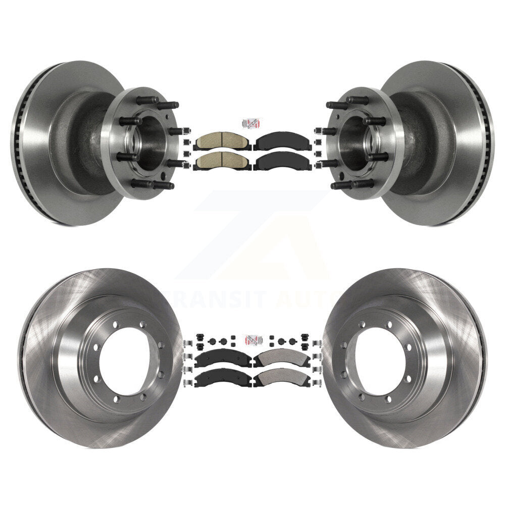Kit de plaquettes semi-métalliques et de Rotor de frein avant et arrière en céramique, pour Ford E-450 Super Dut
