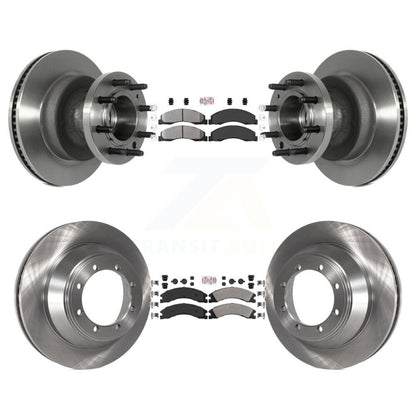 Kit de moyeu de rotors de frein à disque à plaquettes semi-métalliques avant et arrière pour Ford E-450 Super Dut
