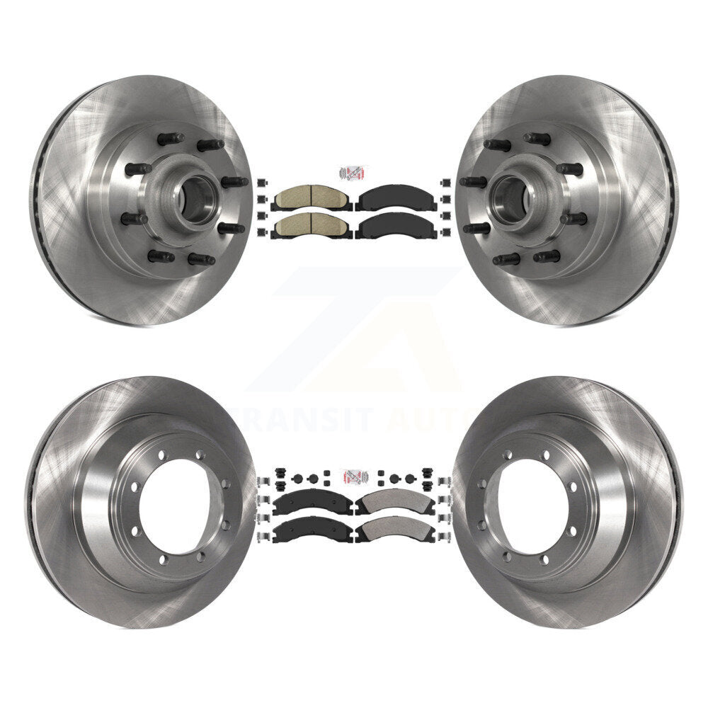 Kit de plaquettes semi-métalliques et de Rotor de frein avant et arrière en céramique, pour Ford E-450 Super Dut