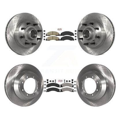 Kit de plaquettes semi-métalliques et de Rotor de frein avant et arrière en céramique, pour Ford E-450 Super Dut
