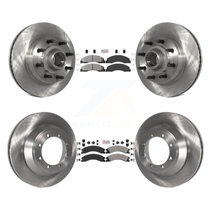 Kit de moyeu de rotors de frein à disque à plaquettes semi-métalliques avant et arrière pour Ford E-450 Super Dut