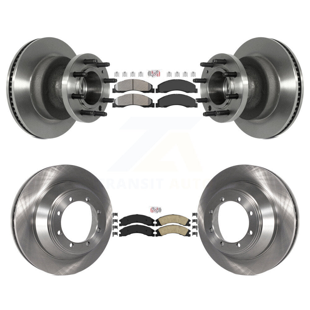 Kit de plaquettes en céramique et Rotor de frein, semi-métalliques, avant et arrière, pour Ford E-450 Super Dut