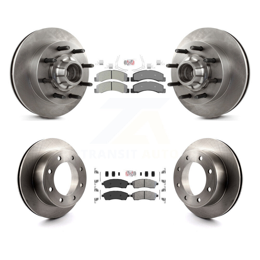 Kit de moyeu de Rotor de frein à plaquettes semi-métalliques avant et arrière, pour Ford F-350 Super Duty F-25