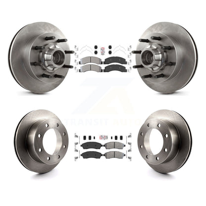 Kit de moyeu de Rotor de frein à plaquettes semi-métalliques avant et arrière, pour Ford F-350 Super Duty F-25